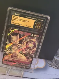 CGC Pristine 10 Mewtwo V 030/071 RR Pokemon GO s10b Pokemon Card JPN - Image 5
