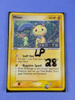 Minun - 41/107 - Uncommon Reverse Holo Ex Deoxys - Pokemon Card - LP - Image 3