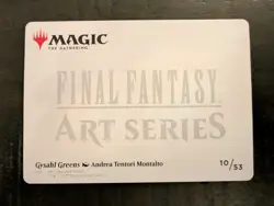 MTG Gysahl Greens Art Series 10/53 Gold Signature Final Fantasy NM Art Card - Image 3