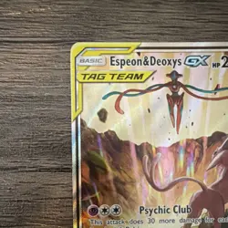 Pokemon Espeon & Deoxys GX SM240 Promo Holo English 260 HP TAG TEAM - Image 4