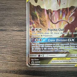 Pokemon Espeon & Deoxys GX SM240 Promo Holo English 260 HP TAG TEAM - Image 5