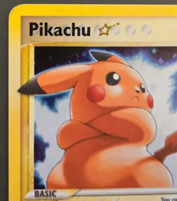 Pikachu Gold Star 104/110 Holon Phantoms Holographic LP Pokemon Card Rare - Image 3
