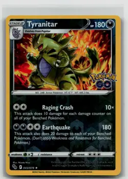 Tyranitar 043/078 Pokemon GO Reverse Holo - NM - Image 1
