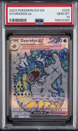 2023 POKEMON SVI EN-SCARLET & VIOLET ULTRA RARE #225 GYARADOS EX PSA 10 - Image 1