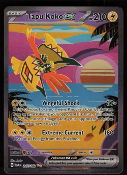 Tapu Koko ex 247/182 Special Illustration Rare Paradox Rift Pokemon - PQ - Image 1