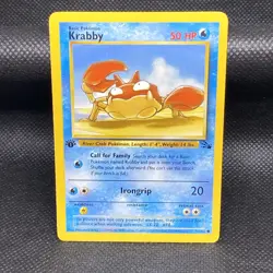 Pokemon TCG : Krabby - Fossil 1st Edition 51/62 Non Holo WOTC NM - Image 1