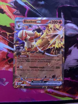 Pokemon TCG Blaziken EX Holo Ultra Rare Card Journey Together 024/159 - Image 1
