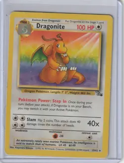 1999 Dragonite 19/62 Fossil Regular Pokemon Card - Image 1