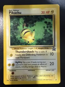 Pikachu 27 WOTC Black Star Promo LP Pokemon TCG - Image 1