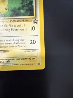 Pikachu 27 WOTC Black Star Promo LP Pokemon TCG - Image 3