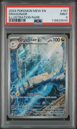 Pokemon Dragonair Holo 181/165 Sv: Scarlet & Violet 151 Illustration Rare PSA 9 - Image 1