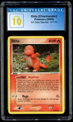 2005 Pokemon EX Delta Species #37 Ditto (Charmander) CGC 10 PRISTINE - Image 1