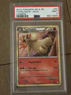 Pokemon Heartgold & Soulsilver #32 Typhlosion [Cosmos] Holo PSA 9 - Image 1