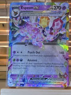 Pokemon TCG Espeon EX Prismatic Evolutions Holo Card 34/131 Near Mint Condition - Image 2