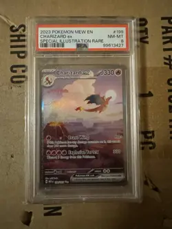 2023 POKEMON MEW EN-151 #199 CHARIZARD EX SPECIAL ILLUSTRATION RARE PSA 8 - Image 1