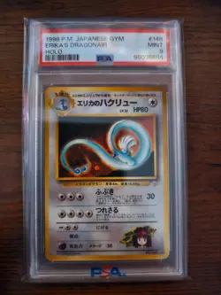 1998 Pokemon Japanese Gym #148 Erika's Dragonair PSA 9 - Image 3