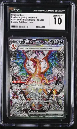 CGC 10 Charizard ex #134/108 (Pokemon Japanese Ruler of the Black Flame) - Image 1