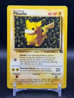 Pikachu 1 Promo Wizards Black Star Promo Pokemon WOTC LP - Image 1