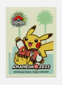 2025 Anaheim Varsity Pikachu Individual Card Sleeve Pokemon World Championships - Image 1