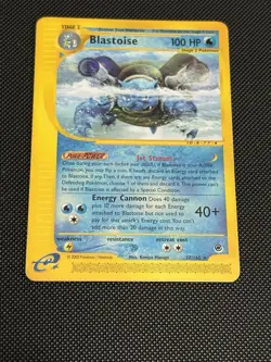 Blastoise 37/165 Expedition Non-Holo Rare E-Reader Pokemon Card Vintage - Image 1