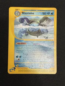 Blastoise 37/165 Expedition Non-Holo Rare E-Reader Pokemon Card Vintage - Image 2