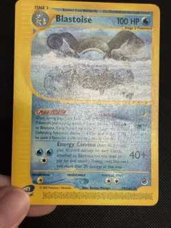 Blastoise 37/165 Expedition Non-Holo Rare E-Reader Pokemon Card Vintage - Image 3