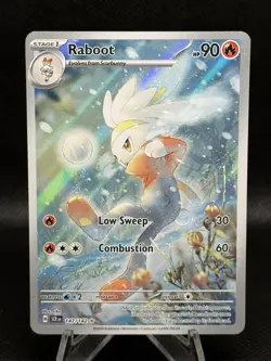 Pokemon Raboot Holo Illustration Rare Stellar Crown 147/142 - Image 1