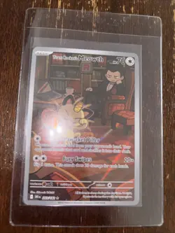 Team Rockets Meowth 203/182 SV10 Destined Rivals Illustrated Card Mint Condition - Image 1