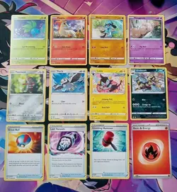 Pokemon TCG 12 Card Lot - Commons/Uncommons - Oddish Riolu... - Image 1