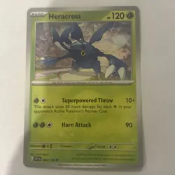 Pokemon TCG Scarlet & Violet Heracross 002/198 Regular Uncommon Card NM 2023 CC - Image 1