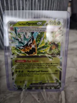 Teal Mask Ogerpon EX 025/167 Twilight Masquerade Ultra Rare Pokemon TCG Card - Image 1