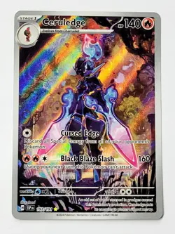 Pokemon TCG Ceruledge Illustration Rare Holo Card Sv08: Surging Sparks 197/191 - Image 3