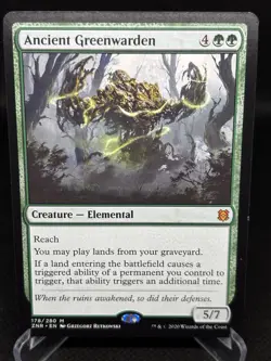 Ancient Greenwarden Zendikar Rising ZNR Regular MTG Lightly Played LP - Image 1