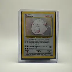 Pokemon Base Set Holo Chansey 3/102 1999 WOTC Vintage Rare Card LP/MP Condition - Image 1