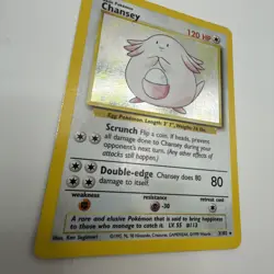 Pokemon Base Set Holo Chansey 3/102 1999 WOTC Vintage Rare Card LP/MP Condition - Image 2
