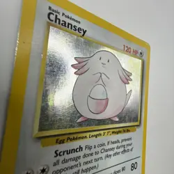 Pokemon Base Set Holo Chansey 3/102 1999 WOTC Vintage Rare Card LP/MP Condition - Image 4