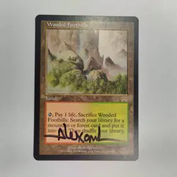 MTG Wooded Foothills Onslaught - Signed by Artist Rob Alexander - Image 1
