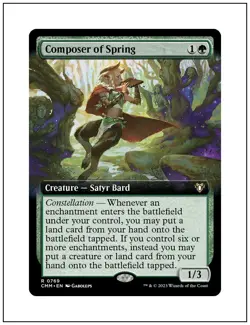 1x Composer of Spring, Extended Art, Commander Masters, Magic MTG NM - Image 1