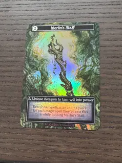 Merlin's Staff - Near Mint Foil - Unique Weapon - Sorcery: Arthurian Legends - Image 1