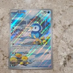 Pokemon Piplup 098/094 Me02: Phantasmal Flames Illustration Rare Holo Card - Image 1