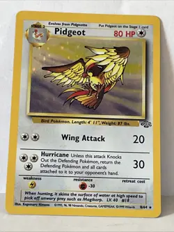 Pidgeot #8/64 Holo Rare Pokemon TCG Jungle Pokemon TCG 1999 Vintage MP - Image 1