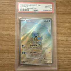 2023 POKEMON MEW EN-151 ILLUSTRATION RARE #170 SQUIRTLE PSA 10 - Image 1