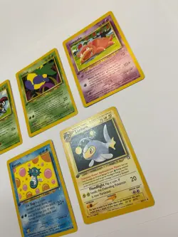 First 1st Edition Pokemon Neo Genesis Lot Oddish Slowpoke Lanturn Ledyba Horsea - Image 4