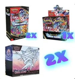 CHAOS RISING Pokemon Center ETB’s x2 + Booster Box + Booster Bundle x2 Presale - Image 1