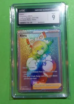 Klara 217/198 Sword & Shield - Chilling Reign Holo Pokemon, CGC 9 MINT - Image 1