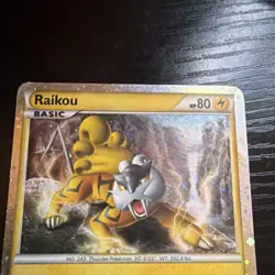 Pokemon Raikou HGSS Promo Black Star Holo 80 HP Basic Zap Cannon HGSS19 2010 - Image 2