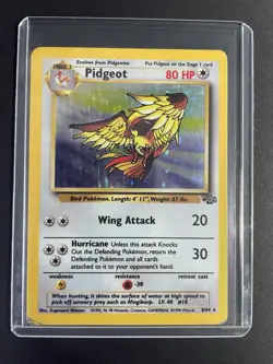 Pokemon '018 Pidgeot 8/64 Holo Rare Vintage WOTC 1999 LP - Image 1