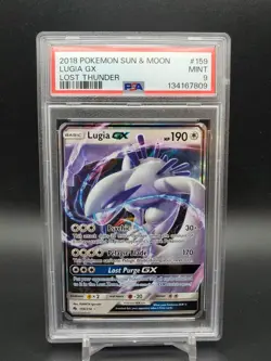 2018 Lugia GX 159/214 Lost Thunder PSA 9 Pokemon TCG - Image 1