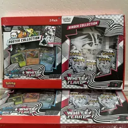4x Pokemon Black Bolt and White Flare Binder Poster Collection Sam's Club 2-pack - Image 3
