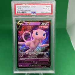 2023 POKEMON SWORD & SHIELD CROWN ZENITH #060 MEW V PSA 10 - Image 1